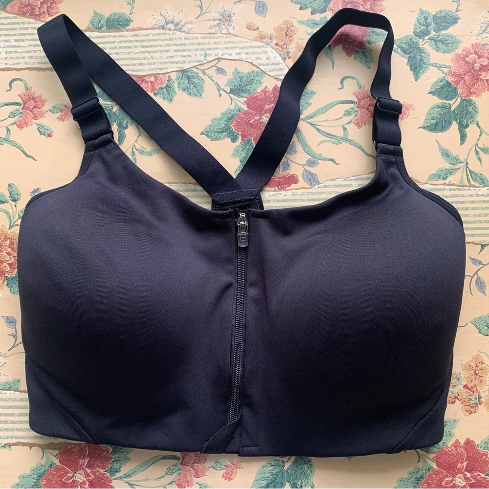 Target Black High-Impact Sports Bra with Front Zipper